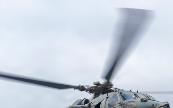 Milius conducts flight quarters
