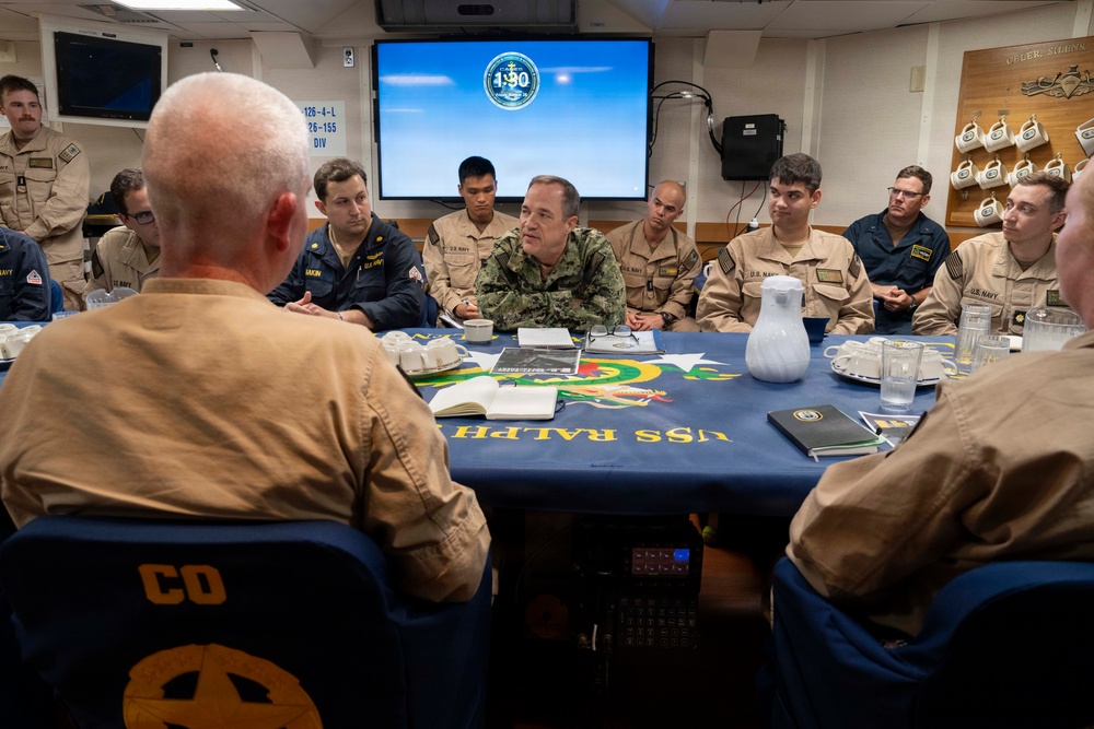 Commander, Navy Personnel Command visits USS Ralph Johnson