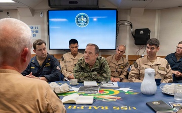 Commander, Navy Personnel Command visits USS Ralph Johnson