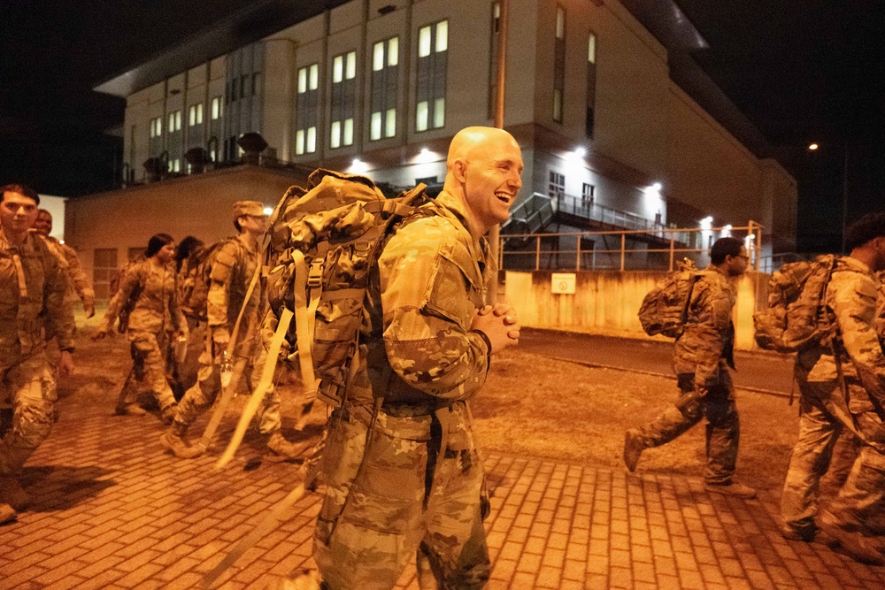 Soldiers of Multi-Domain Command - Europe participate in the Flyver March