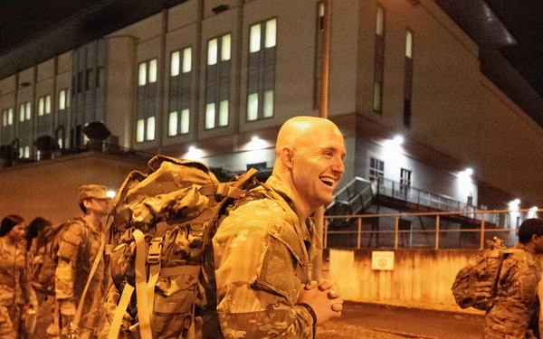 Soldiers of Multi-Domain Command - Europe participate in the Flyver March