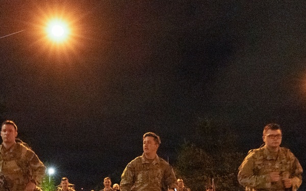 Soldiers of Multi-Domain Command - Europe participate in the Flyver March
