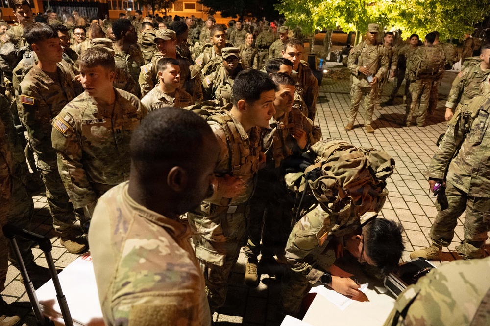 Soldiers of Multi-Domain Command - Europe participate in the Flyver March