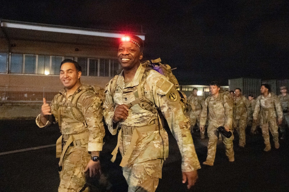 Soldiers of Multi-Domain Command - Europe participate in the Flyver March