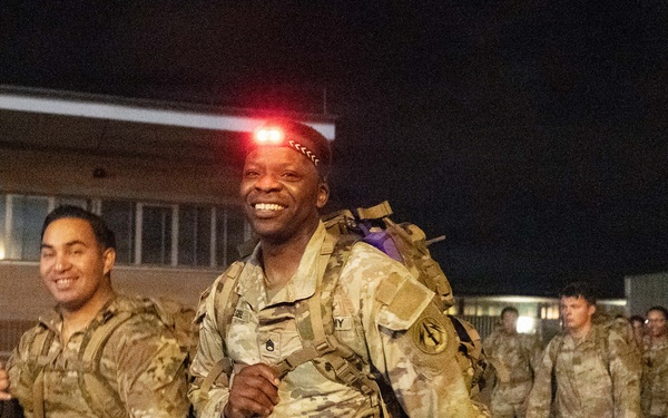 Soldiers of Multi-Domain Command - Europe participate in the Flyver March