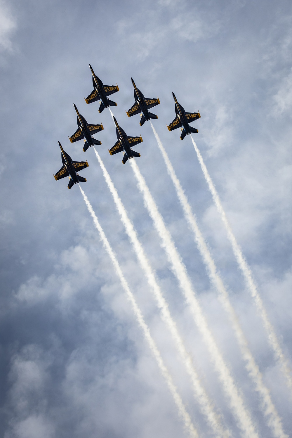 The Blue Angels fly over Marine Corps Support Facility New Orleans