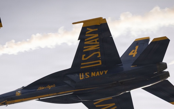 The Blue Angels fly over Marine Corps Support Facility New Orleans