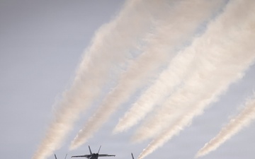 The Blue Angels fly over Marine Corps Support Facility New Orleans