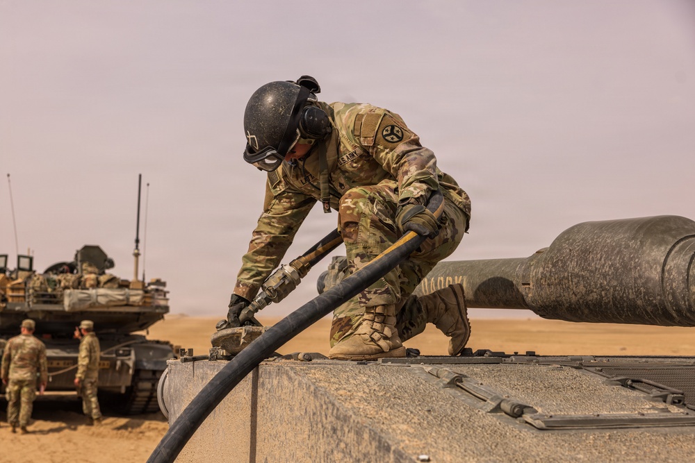 Abrams refueling operations