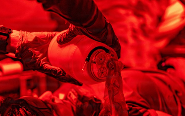 2-4 FAR Soldiers Conduct Nighttime Casualty Care Validation