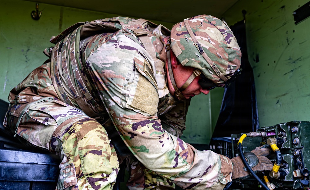 2-4 FA Signal Soldier Supports Live-Fire Operations
