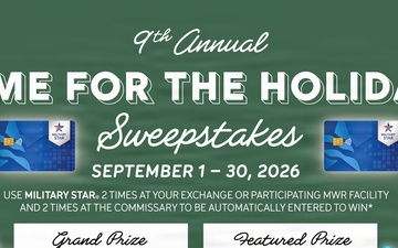 MILITARY STAR’s Home for the Holidays Sweepstakes Returns With $36,000 in Prizes