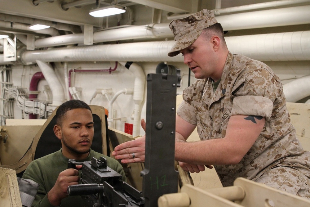 Boston future Marine recruits tour USS Arlington