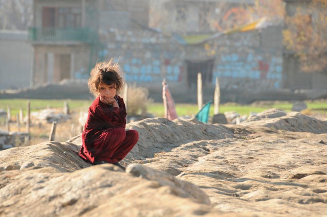 An Afghan girl