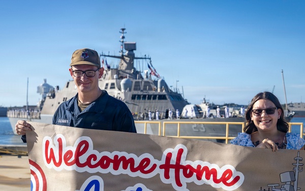 USS Cooperstown (LCS 23) Returns to Naval Station Mayport from Deployment