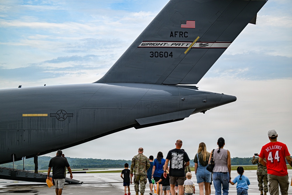 445th AW showcases C-17 during kids’ 'deployment' event