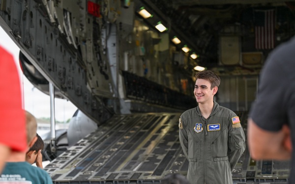 445th AW showcases C-17 during kids’ 'deployment' event