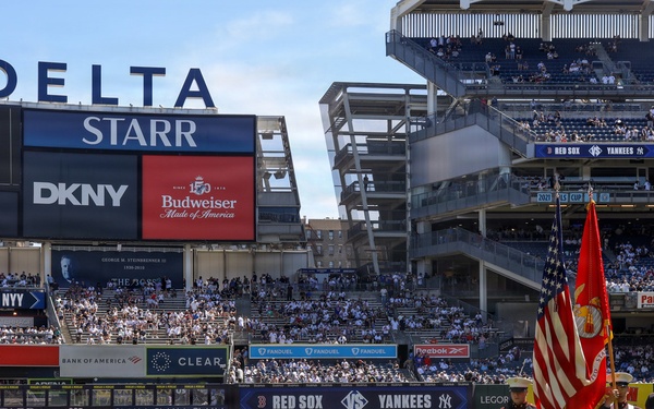 1st Marine Corps District Presents the Colors at Yankee Stadium