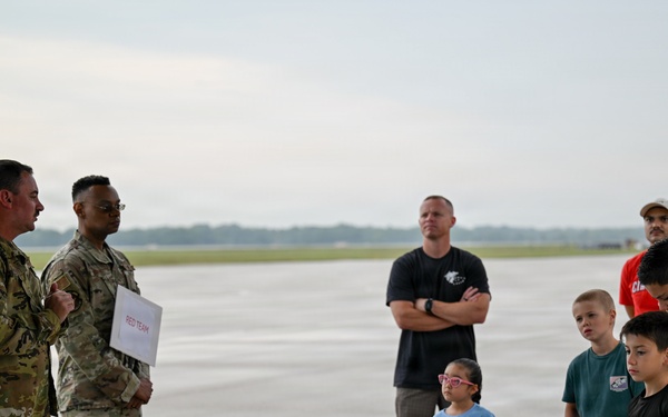 445th AW showcases C-17 during kids’ 'deployment' event