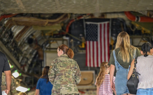 445th AW showcases C-17 during kids’ 'deployment' event