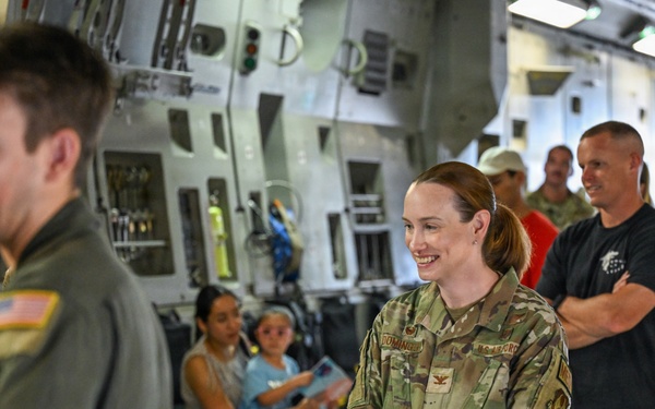 445th AW showcases C-17 during kids’ 'deployment' event