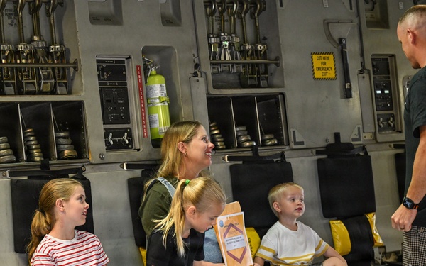 445th AW showcases C-17 during kids’ 'deployment' event