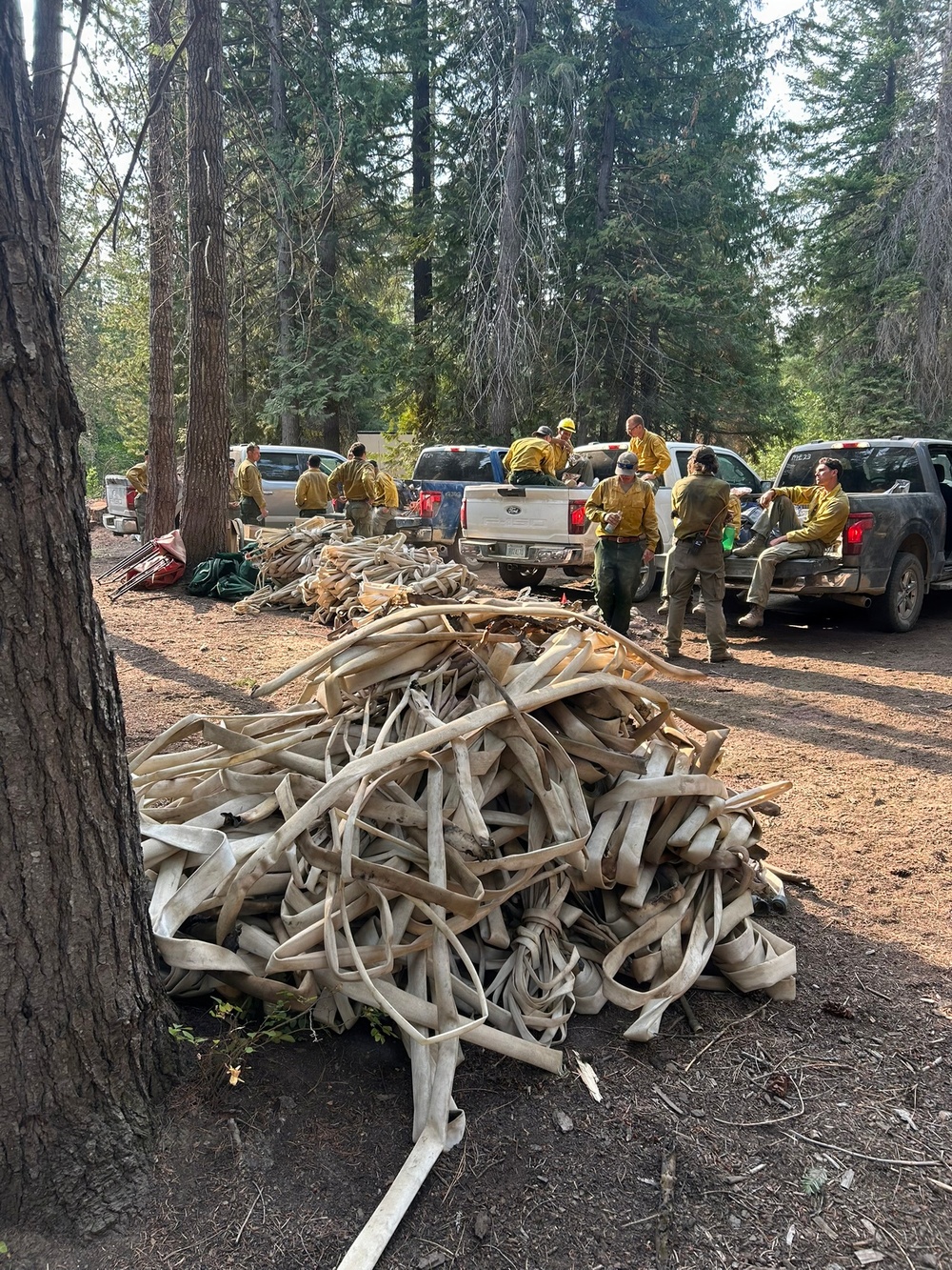 Active-duty U.S. Army Soldiers from 7th Infantry Division activated as wildland firefighters on the Little Giant Fire