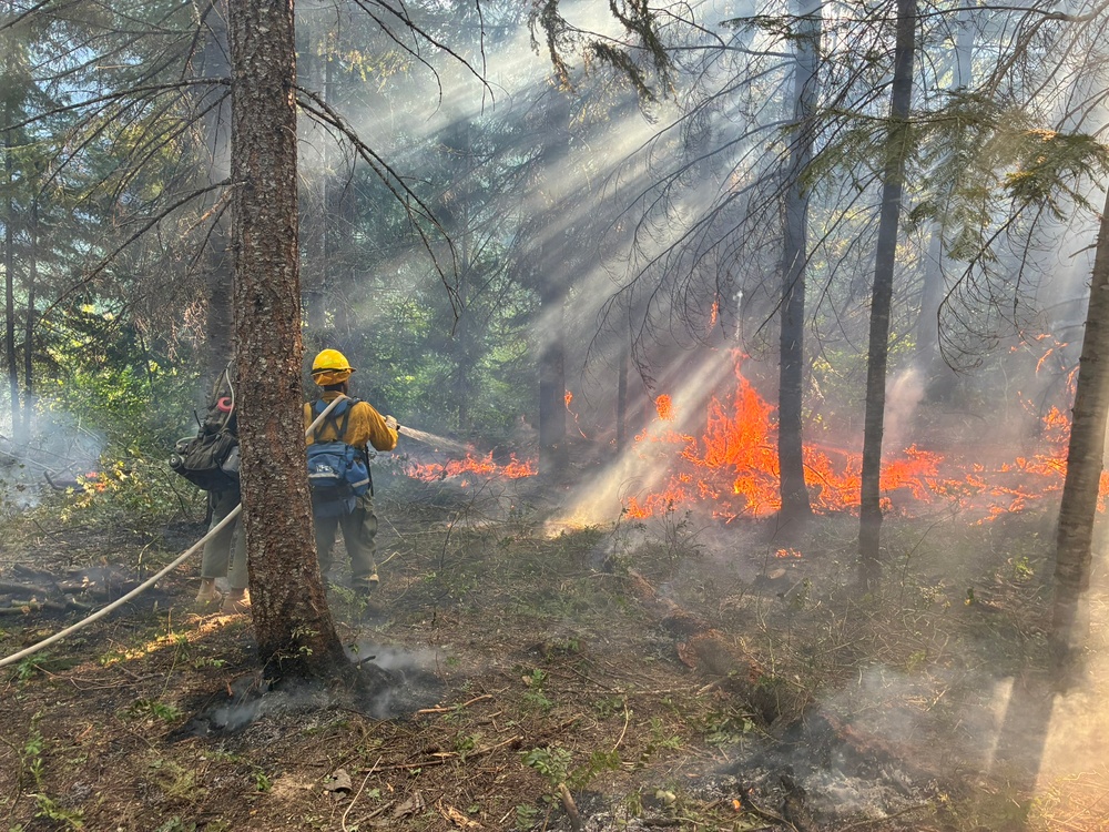 Active-duty U.S. Army Soldiers from 7th Infantry Division activated as wildland firefighters on the Little Giant Fire