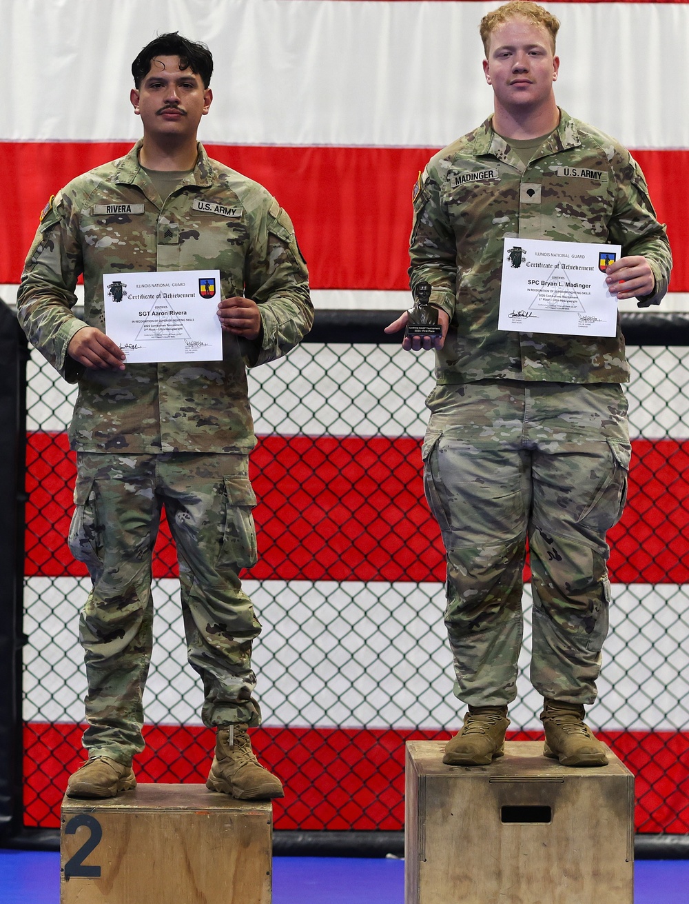 Top Finishers in Illinois Army National Guard’s Modern Army Combatives Tournament