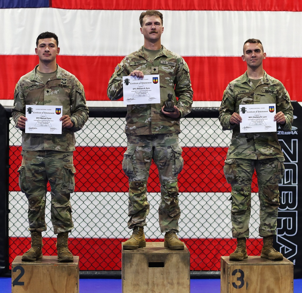 Top Finishers in Illinois Army National Guard’s Modern Army Combatives Tournament