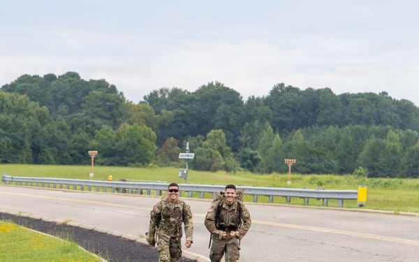 Fort Bragg Soldiers go the distance during the Danish Flyver Ruck March