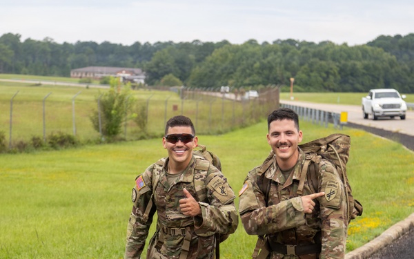 Fort Bragg Soldiers go the distance during the Danish Flyver Ruck March