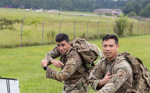 Fort Bragg Soldiers go the distance during the Danish Flyver Ruck March