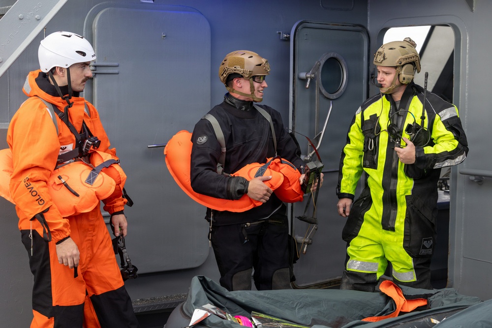Air Force SERE Specialists Train on Open-Water Rescues off Iceland