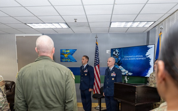 Maj. Hempsey achieves the rank of lieutenant colonel