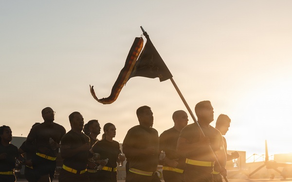 CPO Selects Conduct Flightline Run and Water Survival Training