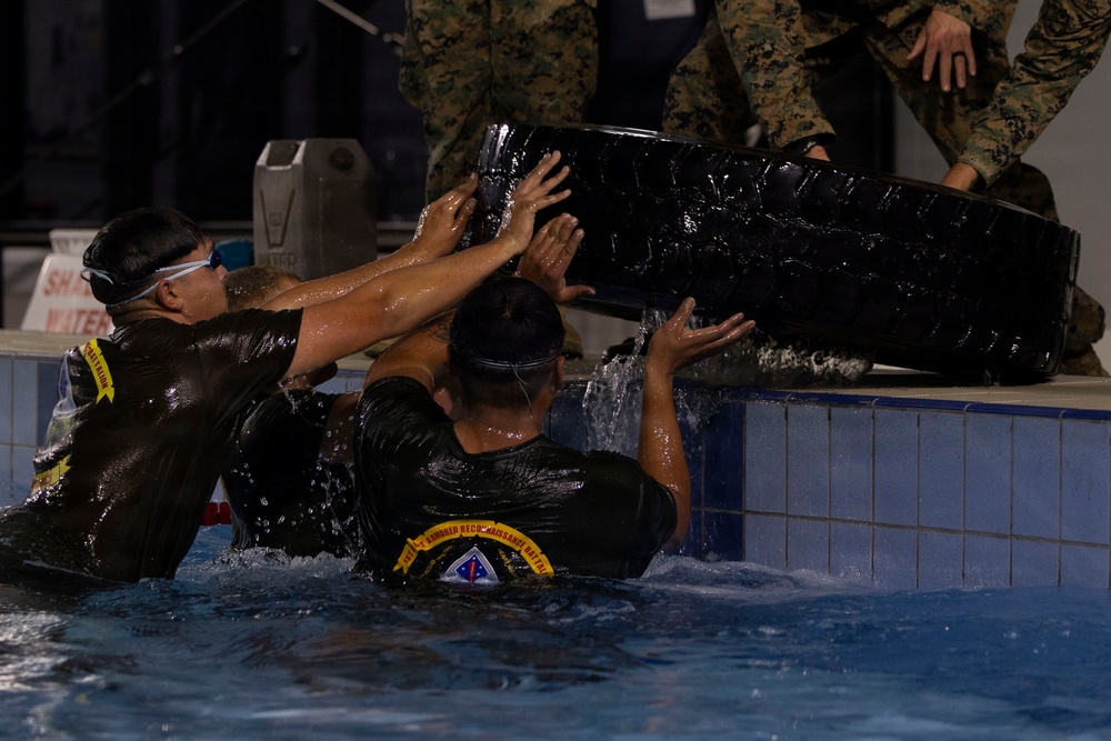 U.S. Marines with 1st LAR, 4th LAR participate in  physical fitness challenge during the Coral-Balmoral Cup