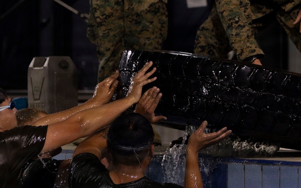 U.S. Marines with 1st LAR, 4th LAR participate in  physical fitness challenge during the Coral-Balmoral Cup