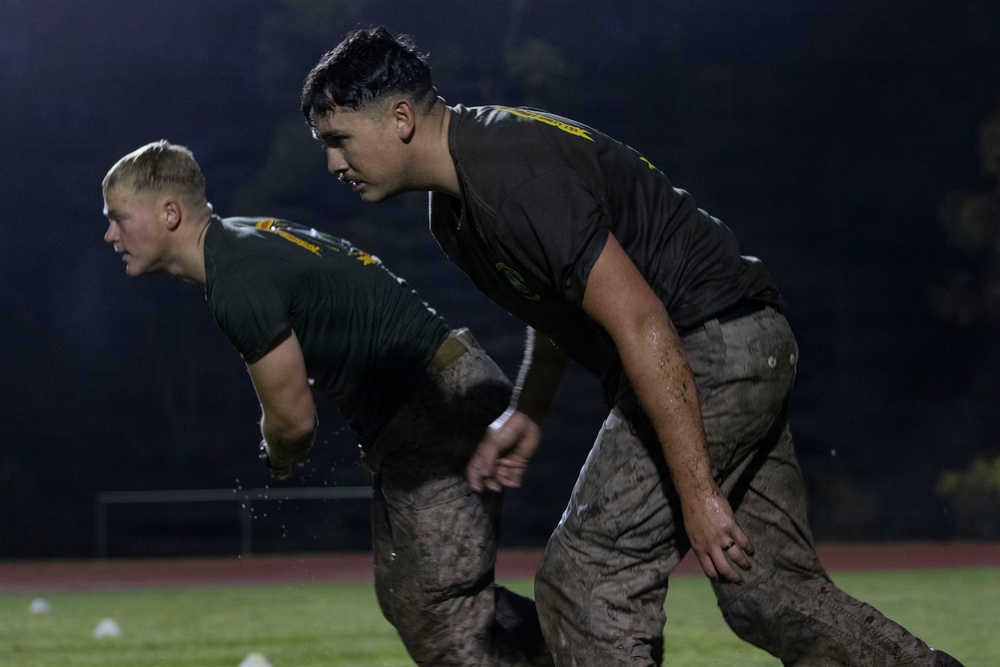 U.S. Marines with 1st LAR, 4th LAR participate in  physical fitness challenge during the Coral-Balmoral Cup