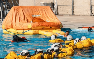 CPO Selects Conduct Flightline Run and Water Survival Training
