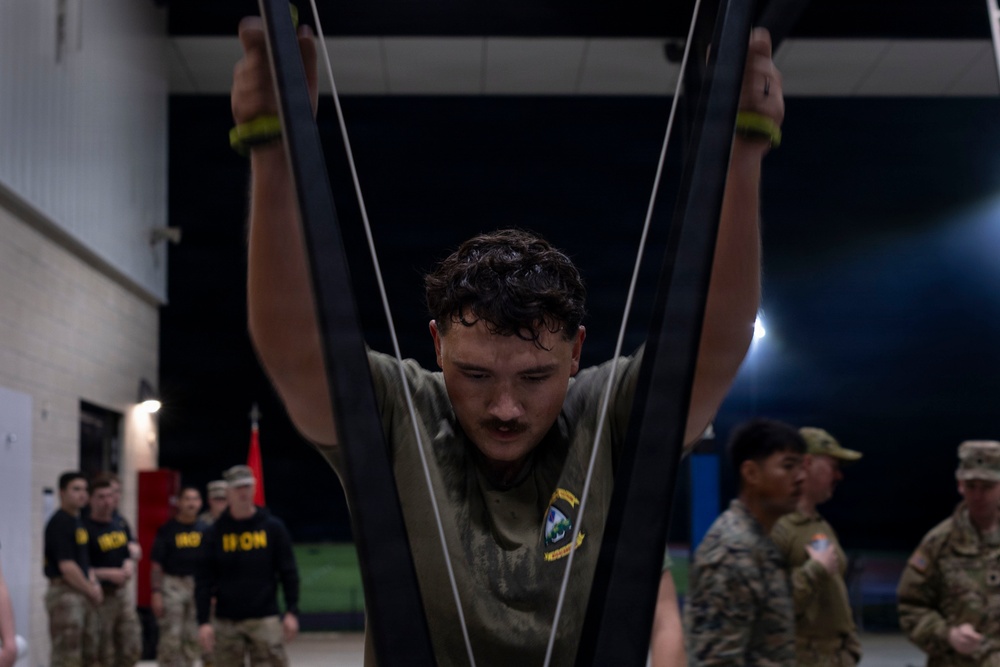 U.S. Marines with 1st LAR, 4th LAR participate in  physical fitness challenge during the Coral-Balmoral Cup