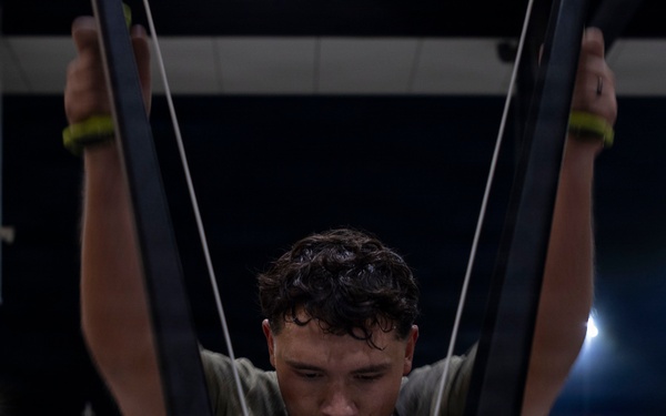 U.S. Marines with 1st LAR, 4th LAR participate in  physical fitness challenge during the Coral-Balmoral Cup