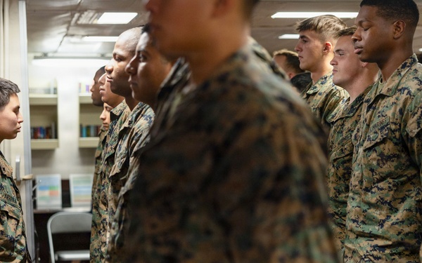 13th MEU | Lance Corporal Leadership and Ethics Seminar Graduation Aboard USS Makin Island