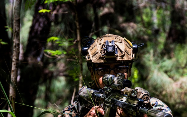 U.S. Marines with 3rd LCT participate in a basic skills package