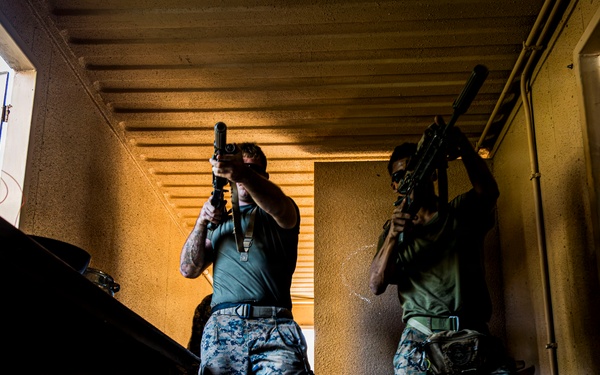 U.S. Marines with 3rd LCT participate in a basic skills package
