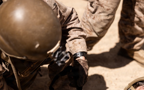 U.S. Marines with Echo Co., 2nd Bn., 1st Marines, execute urban squad assaults