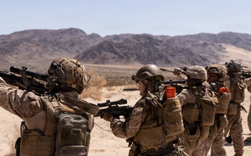 U.S. Marines with Fox Co., 2nd Bn., 1st Marines execute urban squad assaults