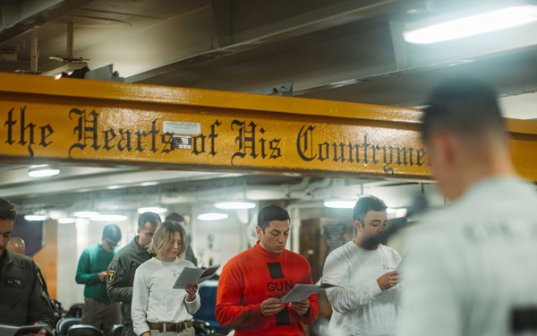 George Washington Conducts First Protestant Service