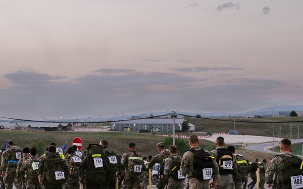 KFOR RC-E hosts Norwegian Foot March at Camp Bondsteel
