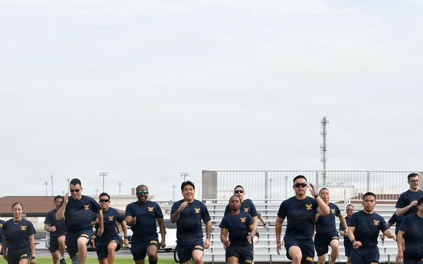 Fit to Fight: Over 100 FLC Yokosuka Personnel Kick Off Inaugural Command PT